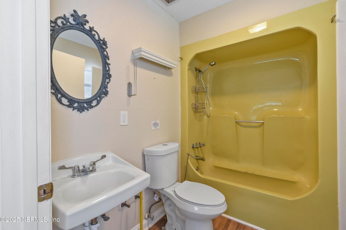 Bathroom, Interior, Wood Texture Flooring
