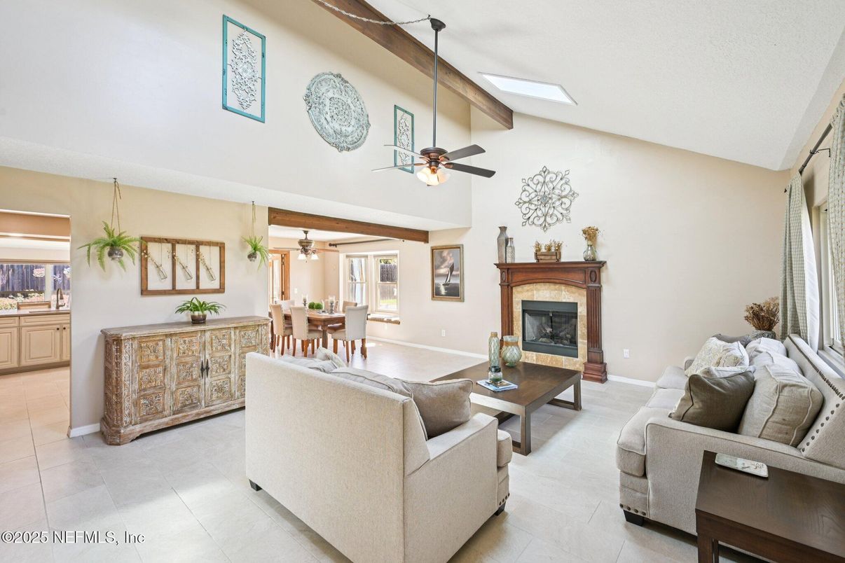 Dining room, Fireplace, Interior, Living room