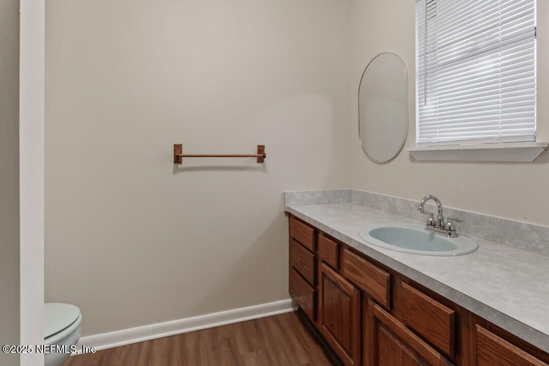 Bathroom, Dual Sink Vanities, Interior, Wood Texture Flooring
