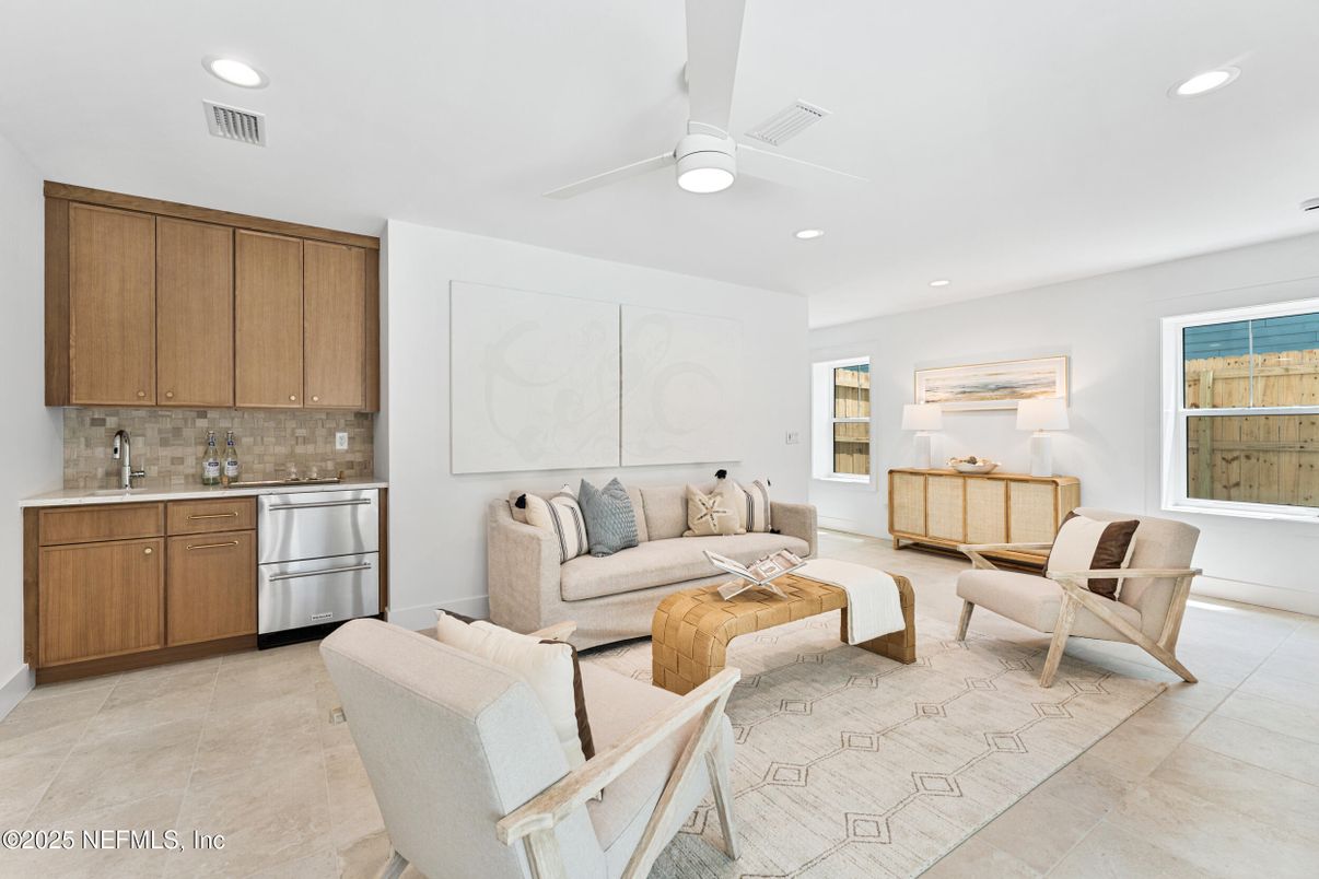 Interior, Kitchen, Living room, Recessed Lighting