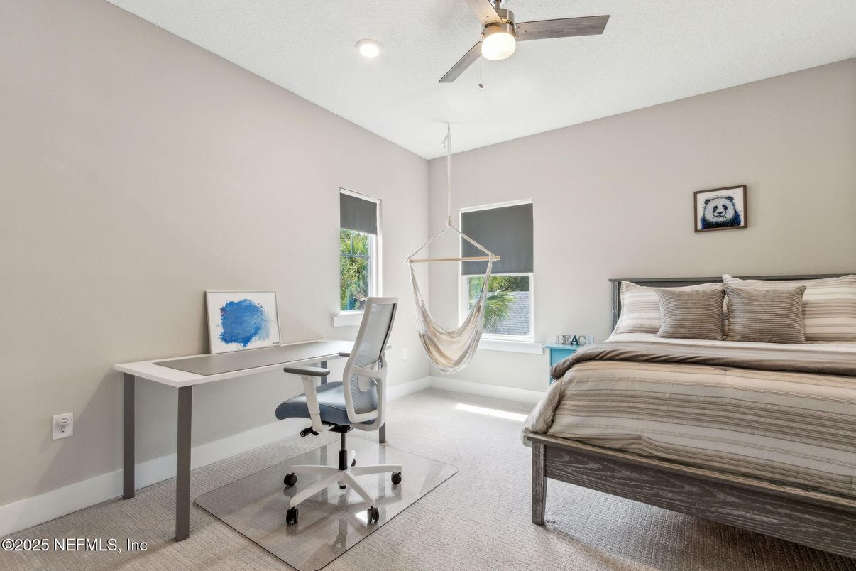 Bedroom, Home Office, Interior, Recessed Lighting