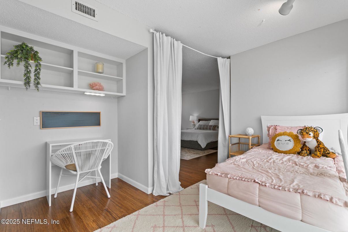Bedroom, Interior, Wood Texture Flooring