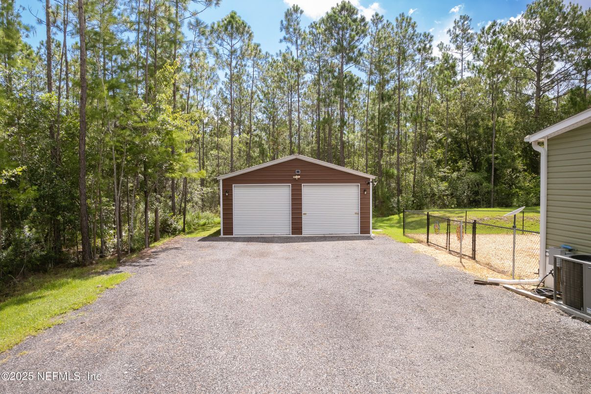 Backyard, Detached Garage, Exterior