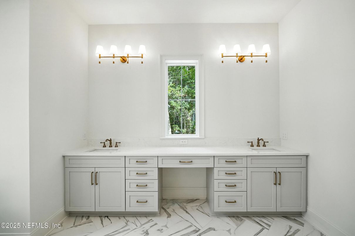 Bathroom, Dual Sink Vanities, Interior, Marble