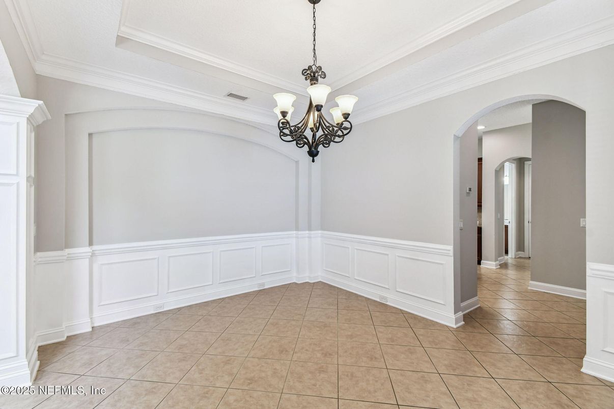Chandelier, Empty room, Interior