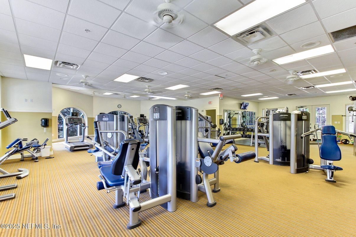 Fitness Equipment, Gym, Interior, Recessed Lighting