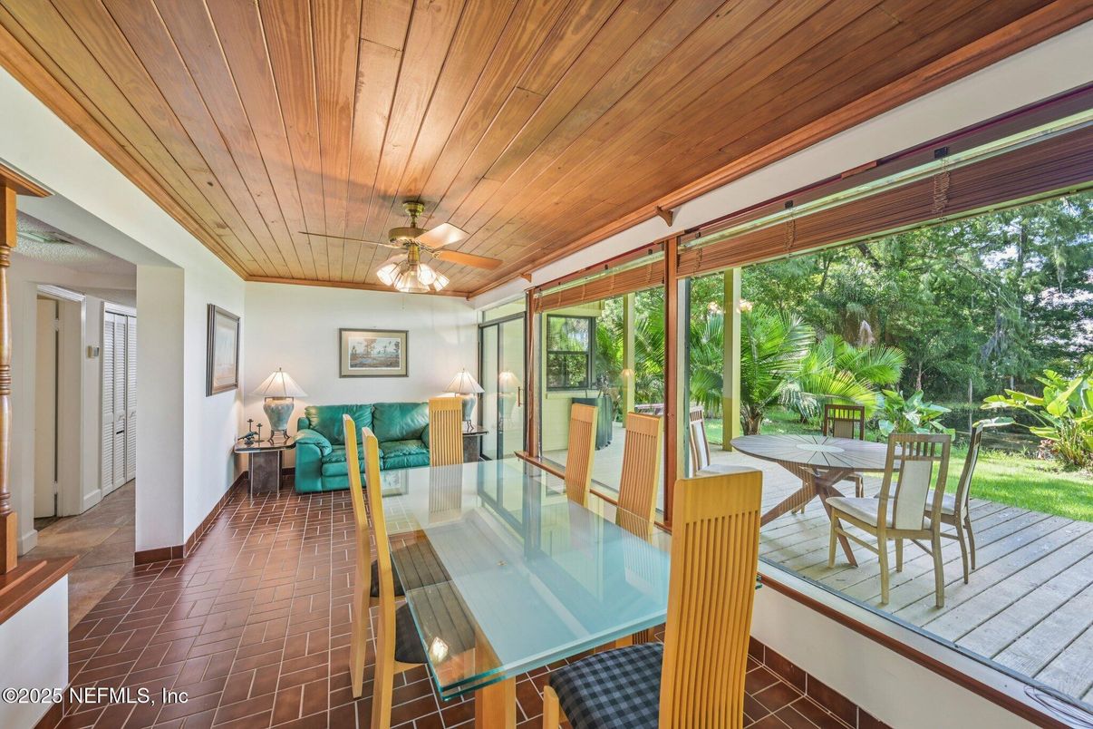 Dining room, Interior, Wooden Ceilings