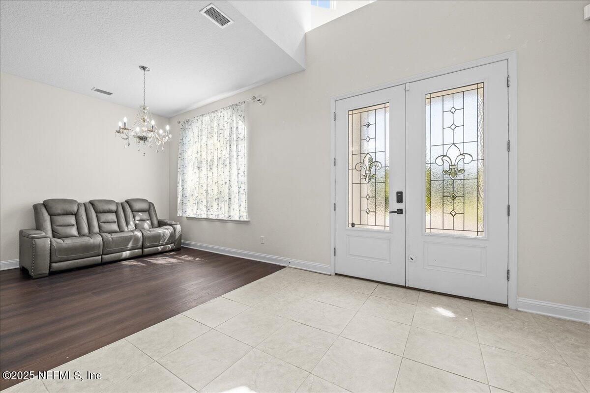 Chandelier, Interior, Wood Texture Flooring