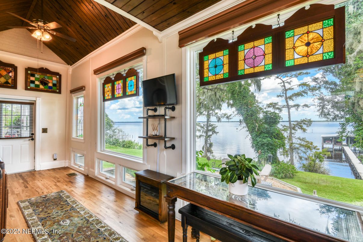 Dining room, Interior, Water, Wooden Ceilings, Wood Texture Flooring