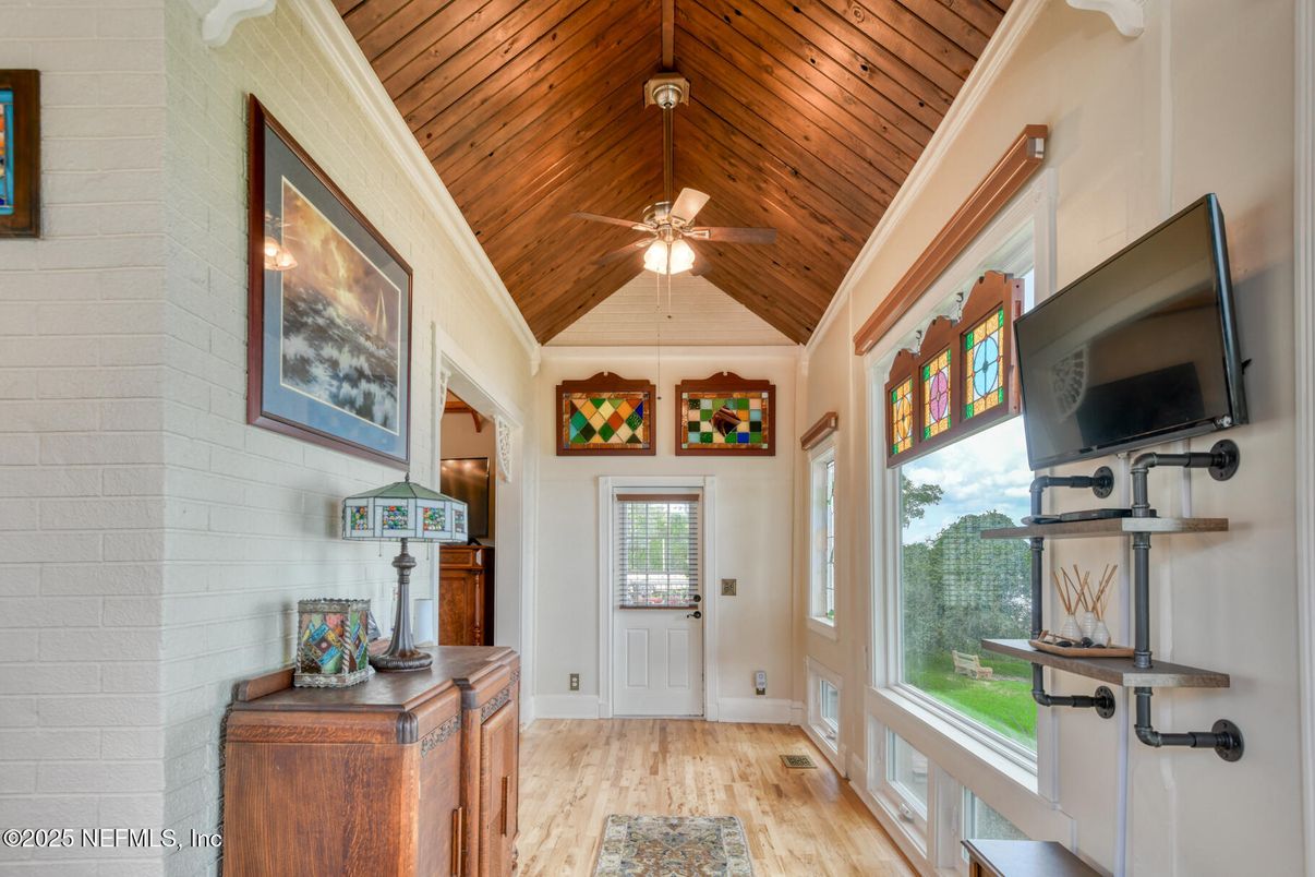 Interior, Stone Walls, Wooden Ceilings, Wood Texture Flooring