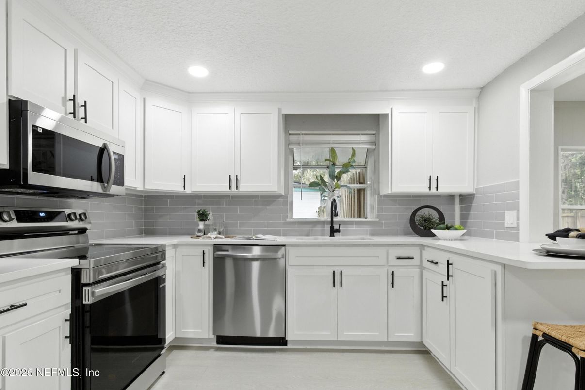 Interior, Kitchen, Recessed Lighting, Stainless Steel Appliances