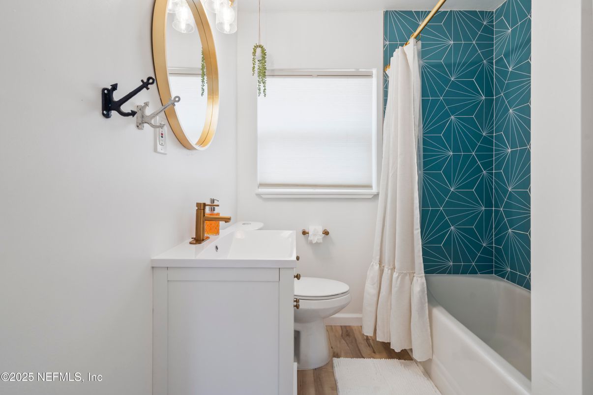 Bathroom, Interior, Wood Texture Flooring