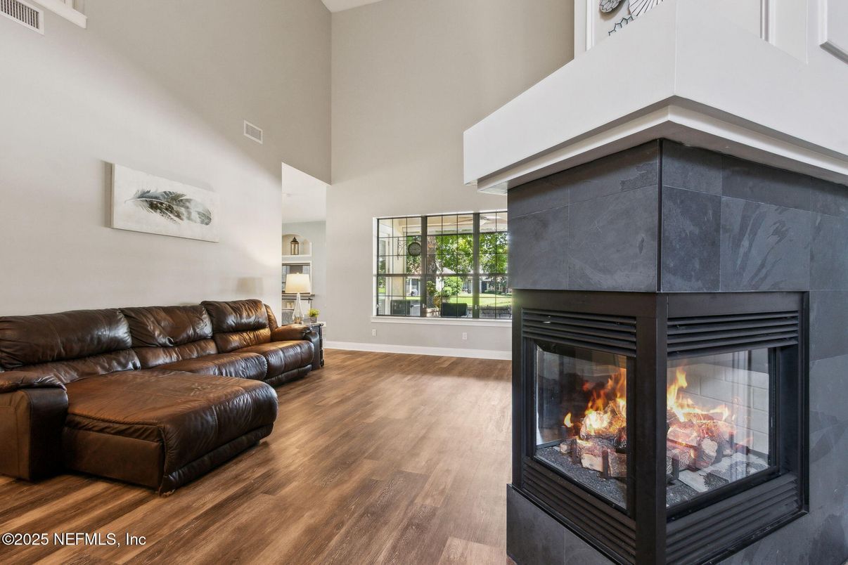 Fireplace, Interior, Living room, Wood Texture Flooring