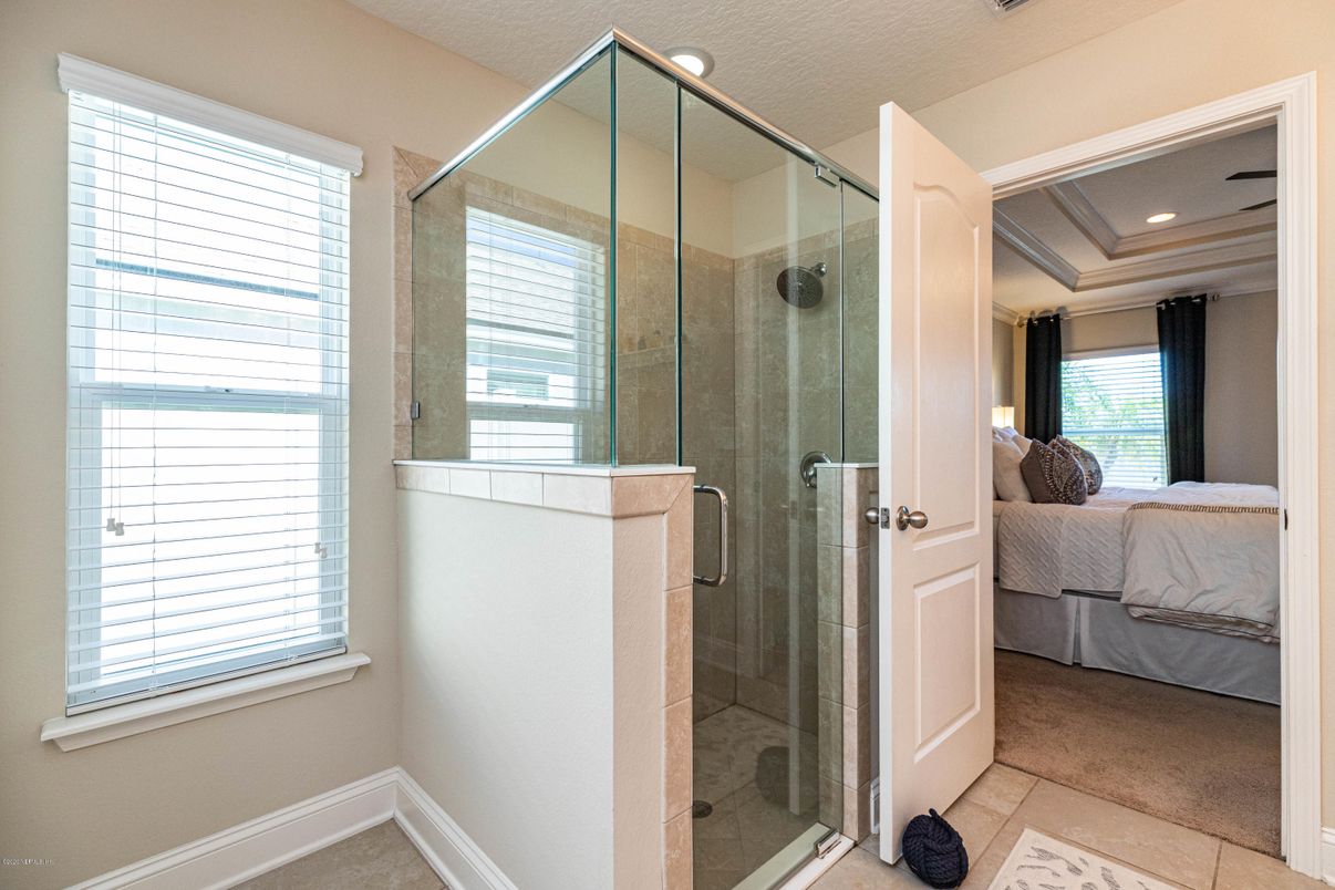 Bathroom, Bedroom, Glass Shower, Interior, Recessed Lighting