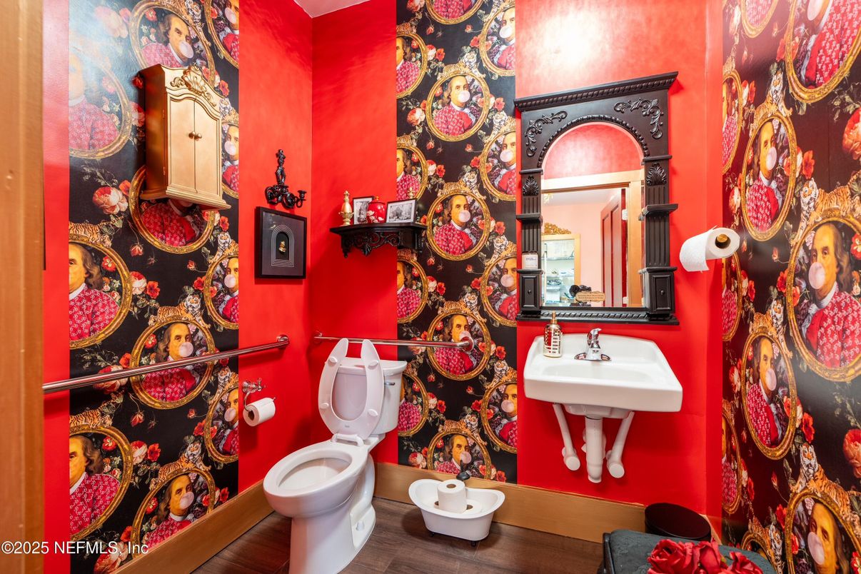 Bathroom, Interior, Wood Texture Flooring