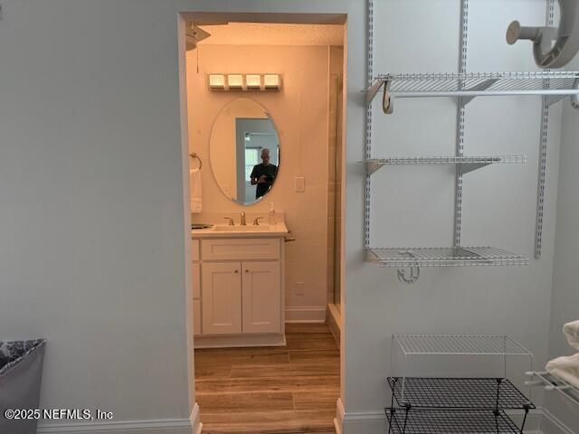 Bathroom, Interior, Wood Texture Flooring