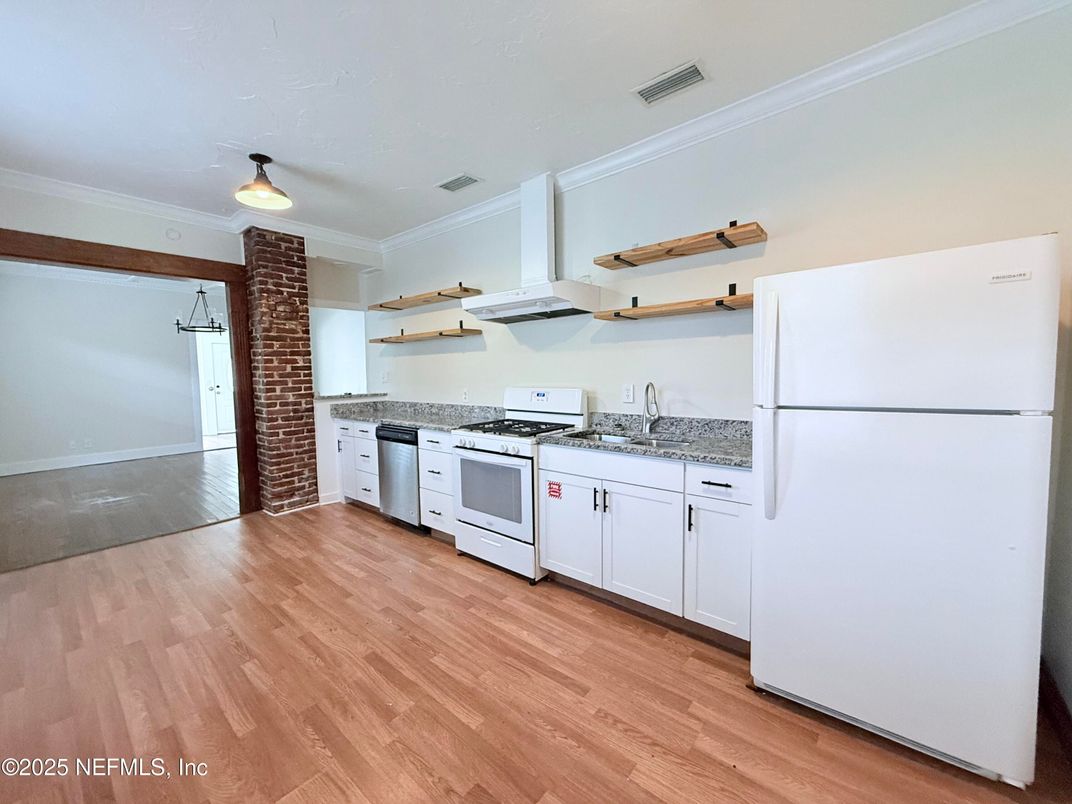 Interior, Kitchen, Wood Texture Flooring