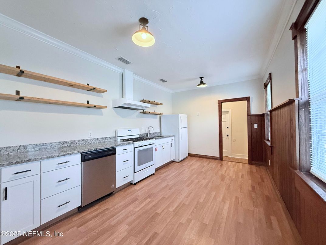 Interior, Kitchen, Wood Texture Flooring