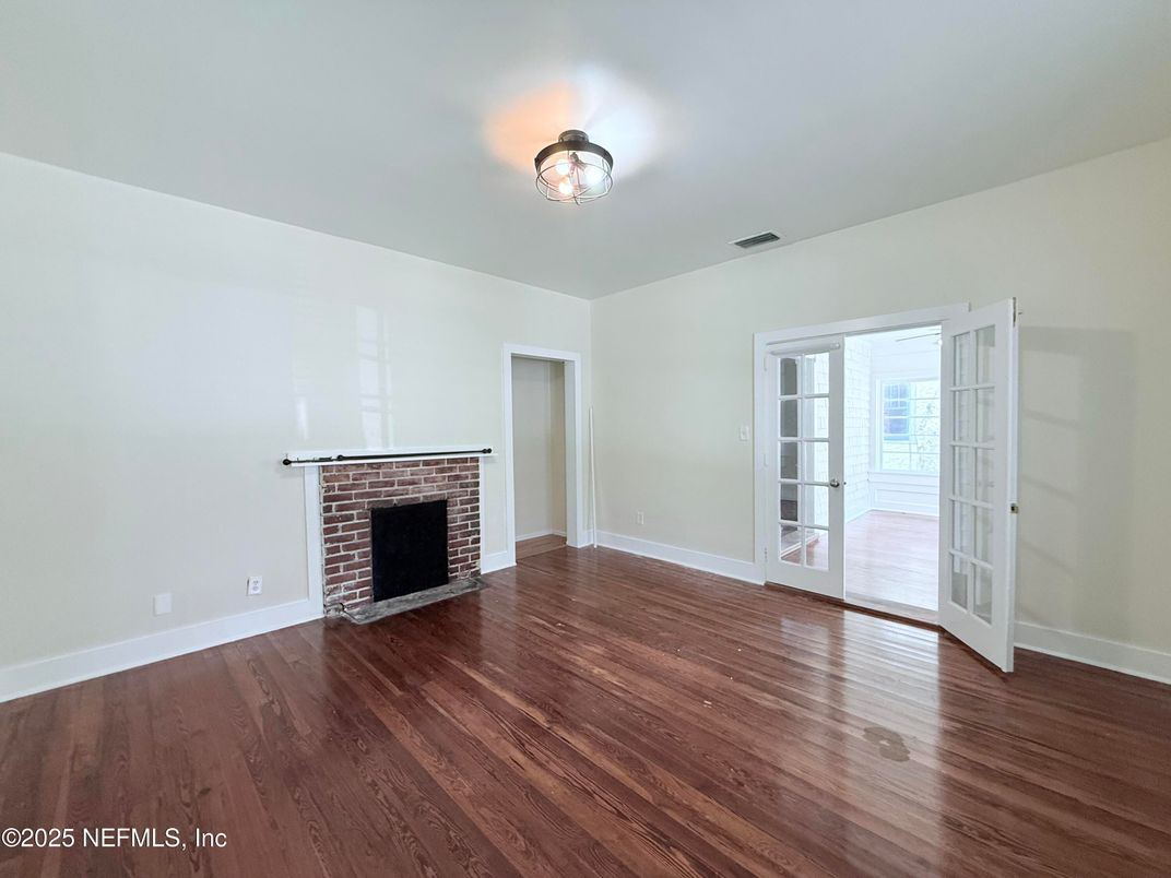 Empty room, Fireplace, Interior, Wood Texture Flooring