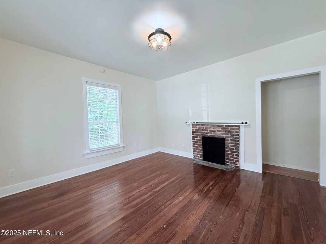 Empty room, Fireplace, Interior, Wood Texture Flooring