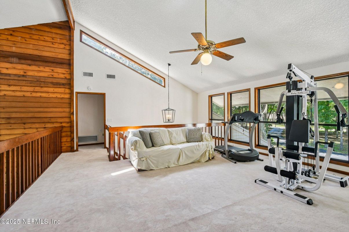 Fitness Equipment, Interior, Wooden Walls
