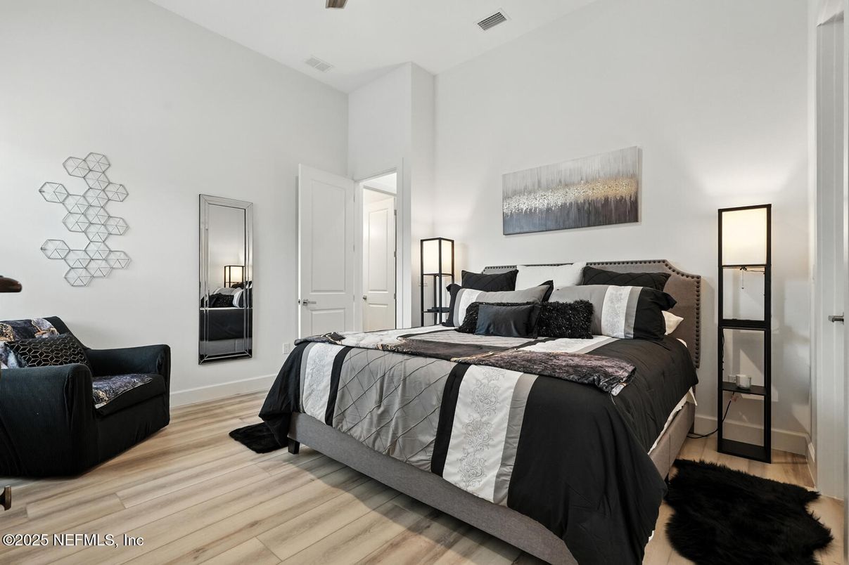 Bedroom, Interior, Wood Texture Flooring