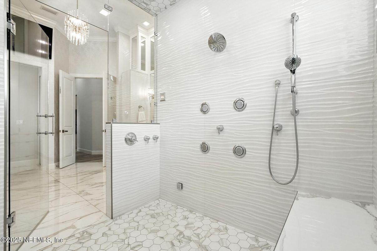 Bathroom, Chandelier, Interior