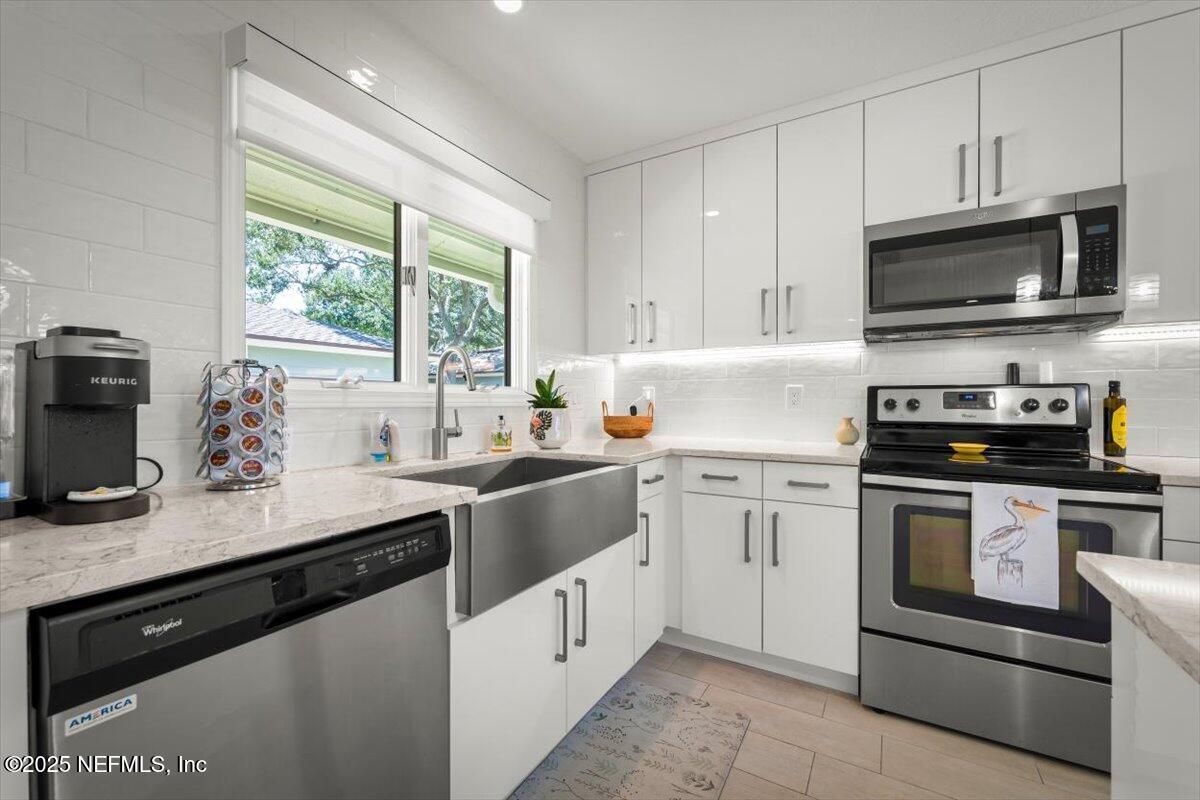 Interior, Kitchen, Recessed Lighting, Stainless Steel Appliances