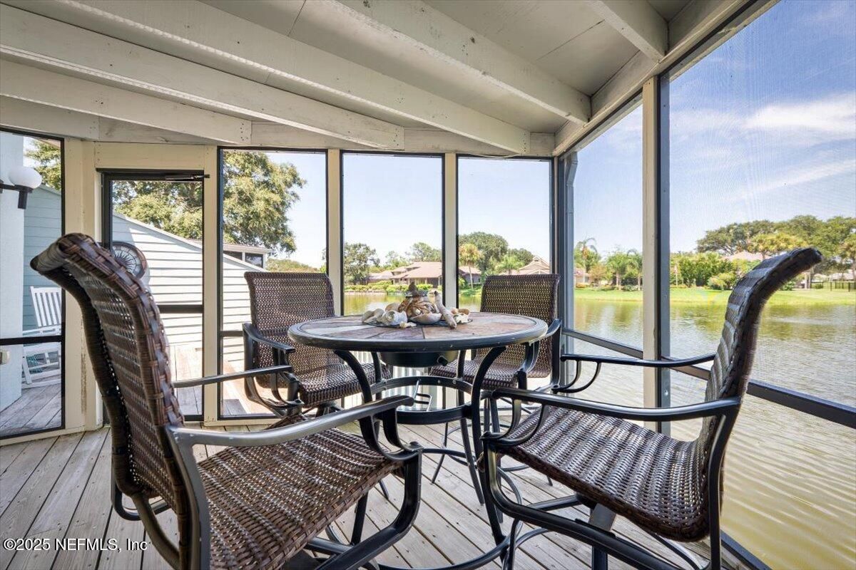 Interior, Sun Room, Water, Wood Texture Flooring