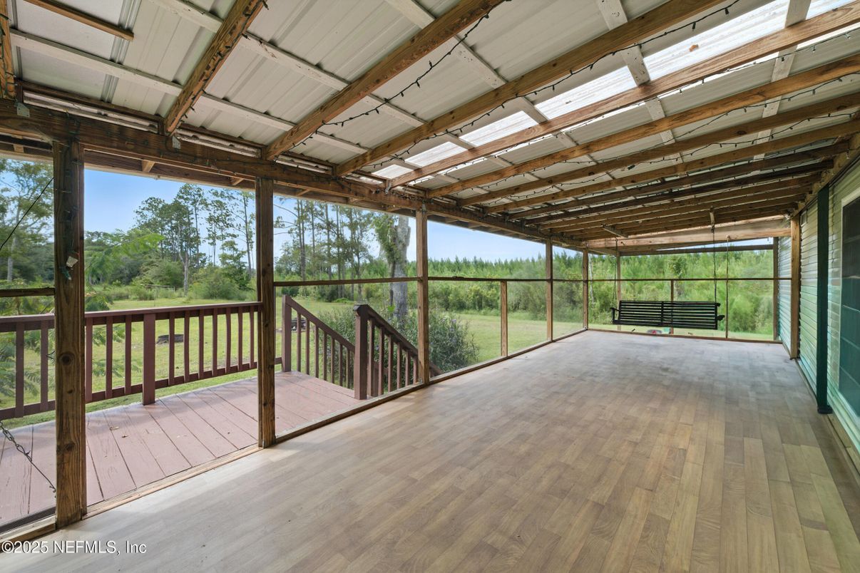 Interior, Sun Room, Wooden Beams, Wood Texture Flooring