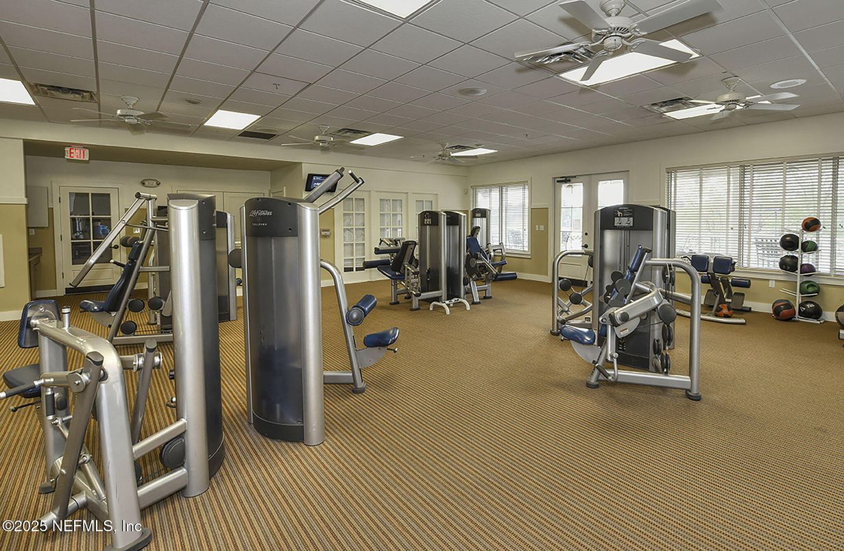 Fitness Equipment, Gym, Interior, Recessed Lighting