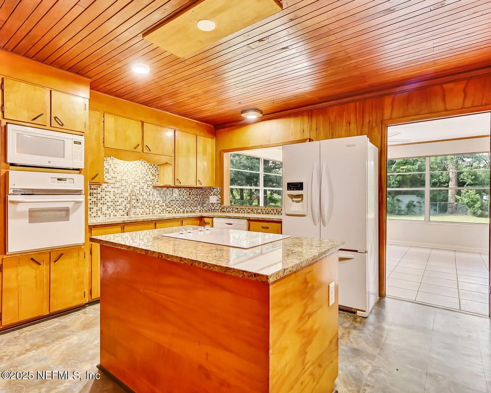 Interior, Kitchen, Recessed Lighting, Wooden Ceilings