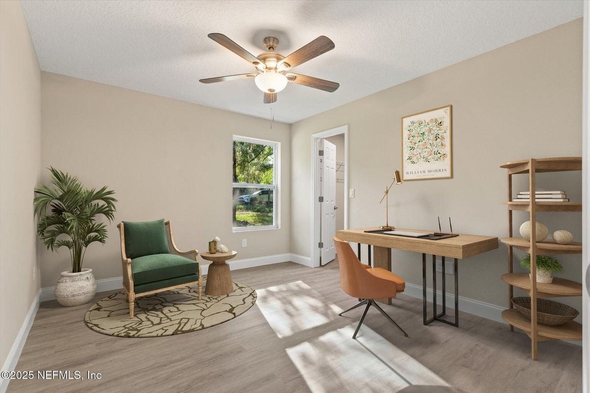 Home Office, Interior, Wood Texture Flooring