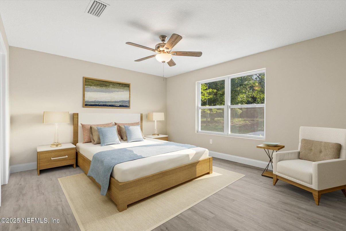 Bedroom, Interior, Wood Texture Flooring