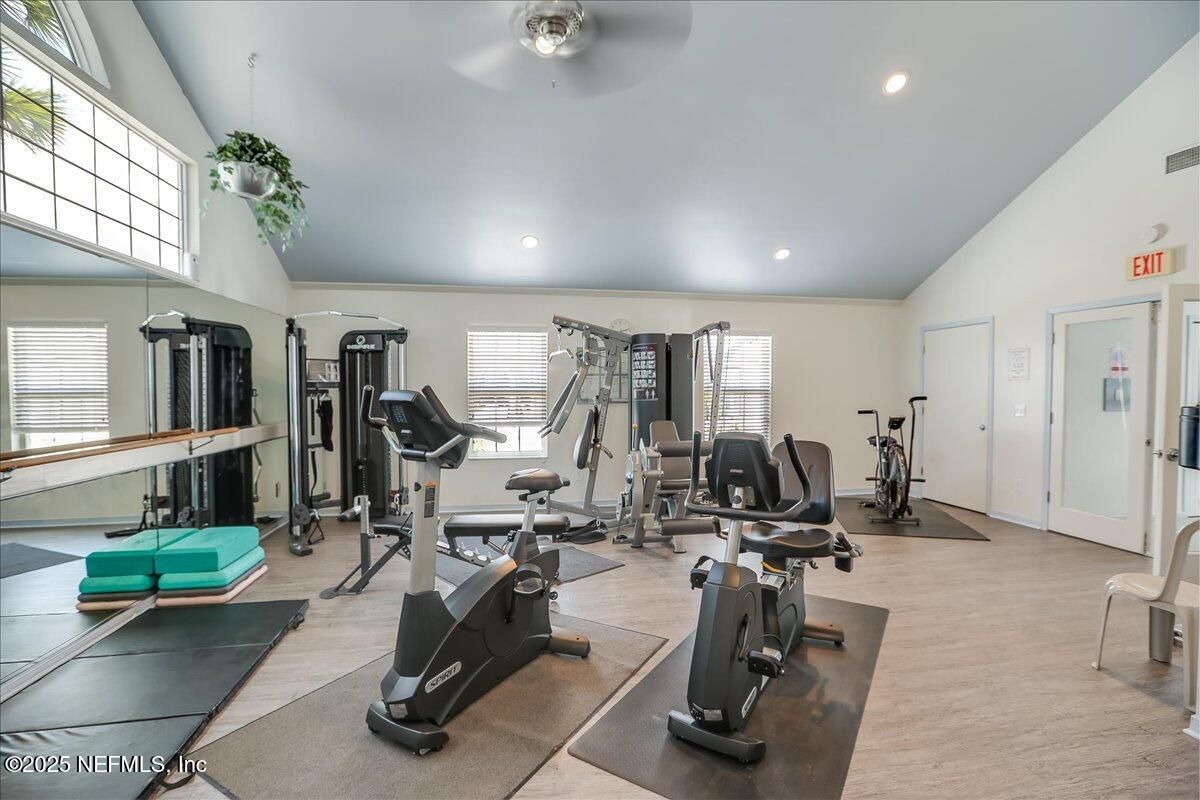 Fitness Equipment, Gym, Interior, Recessed Lighting