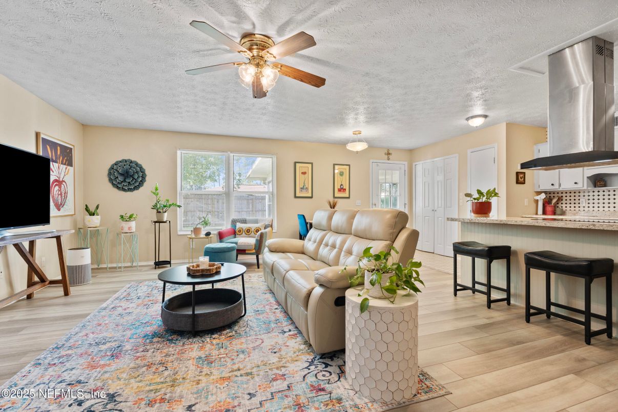 Interior, Kitchen, Living room, Wood Texture Flooring