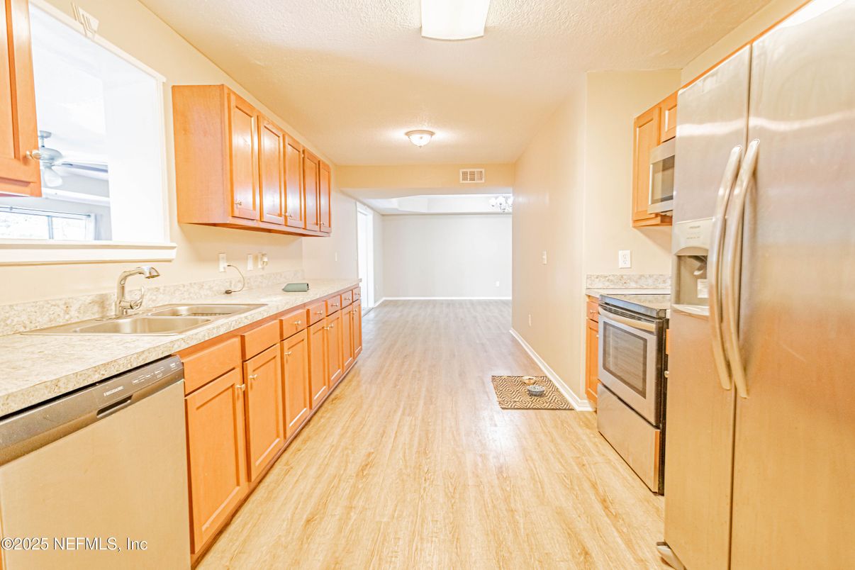 Interior, Kitchen, Wood Texture Flooring