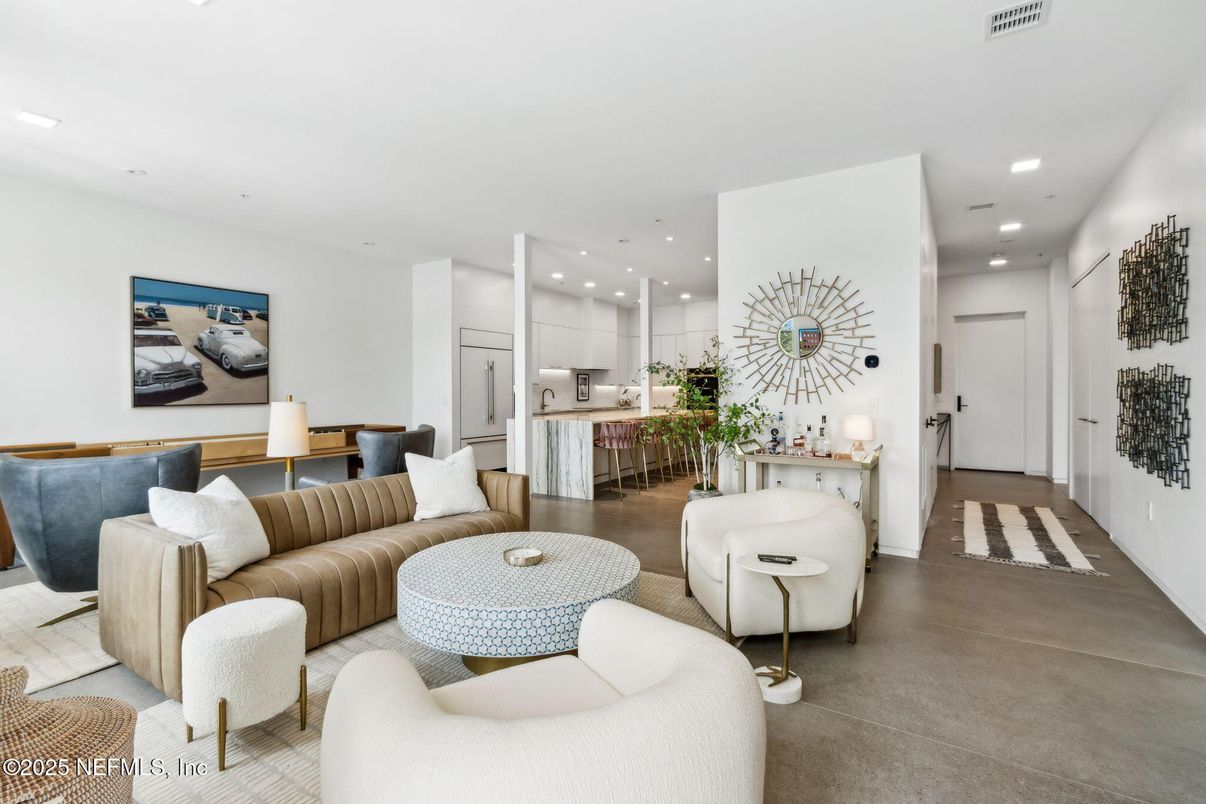 Interior, Kitchen, Living room, Recessed Lighting