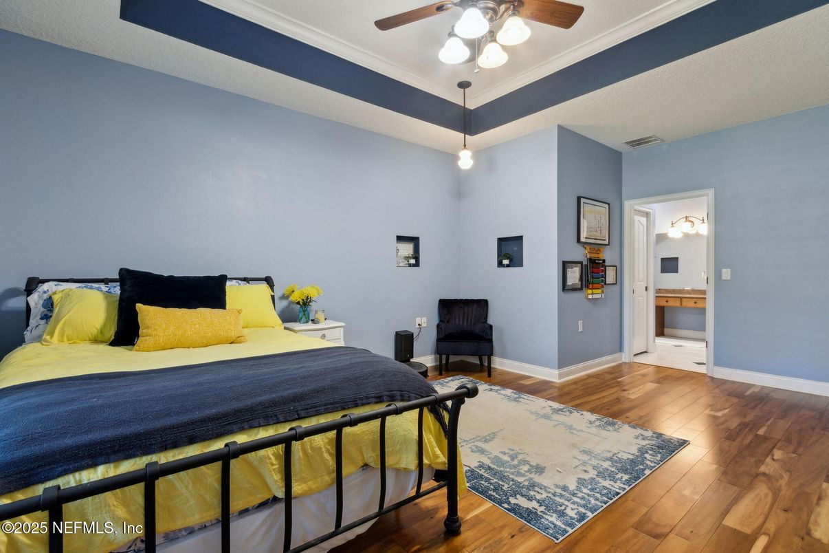 Bedroom, Interior, Wood Texture Flooring
