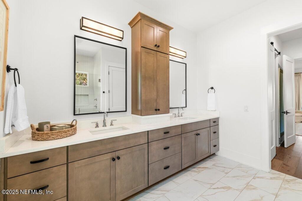 Bathroom, Dual Sink Vanities, Interior, Marble