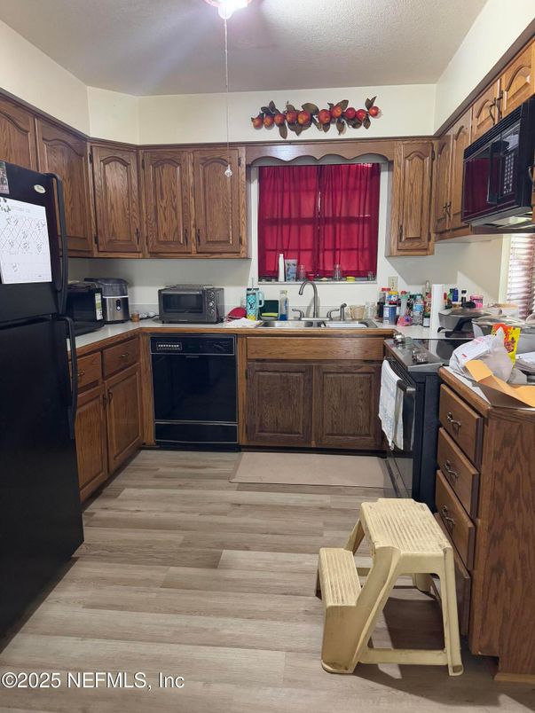 Interior, Kitchen, Wood Texture Flooring