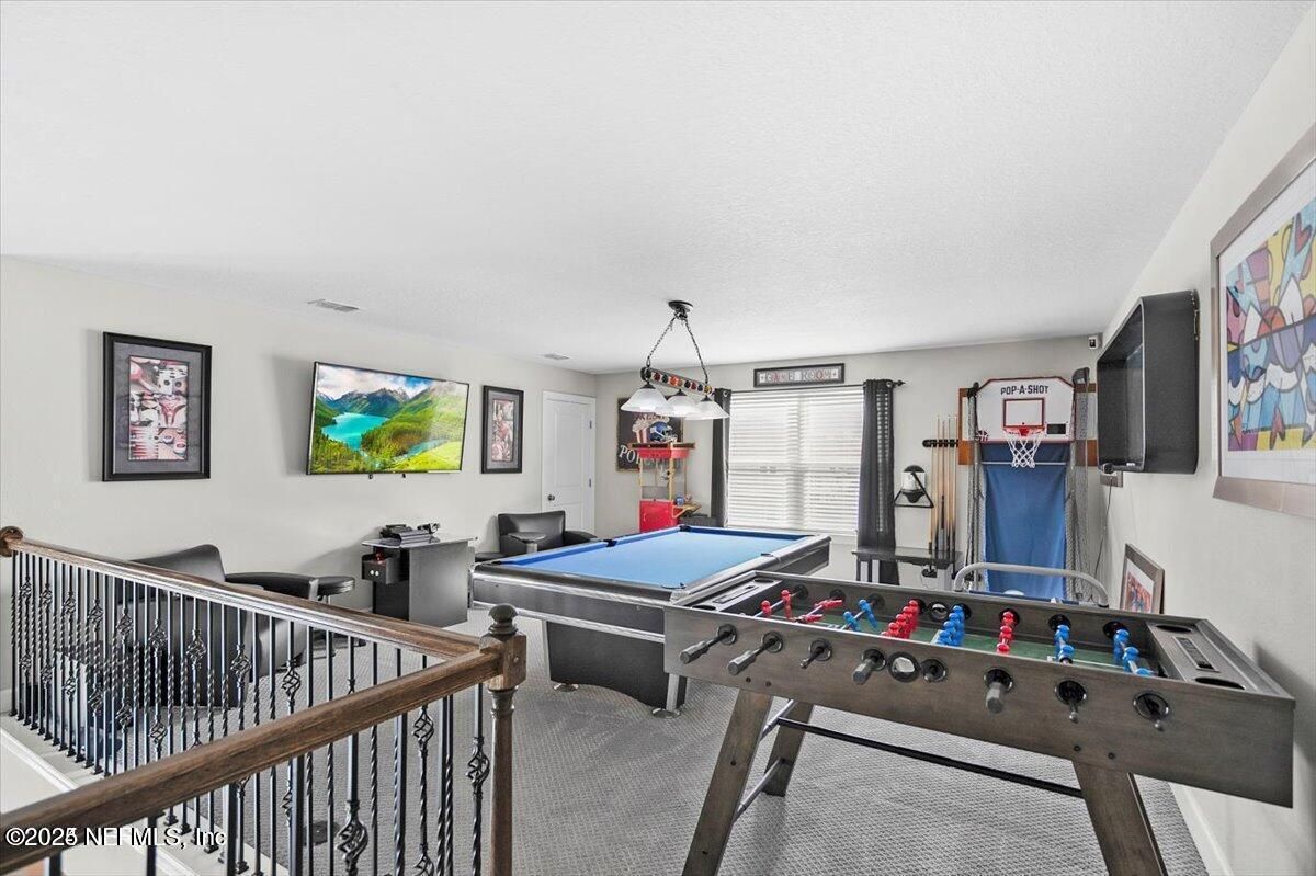 Billiard Table, Game Room, Interior, Pendant Lights