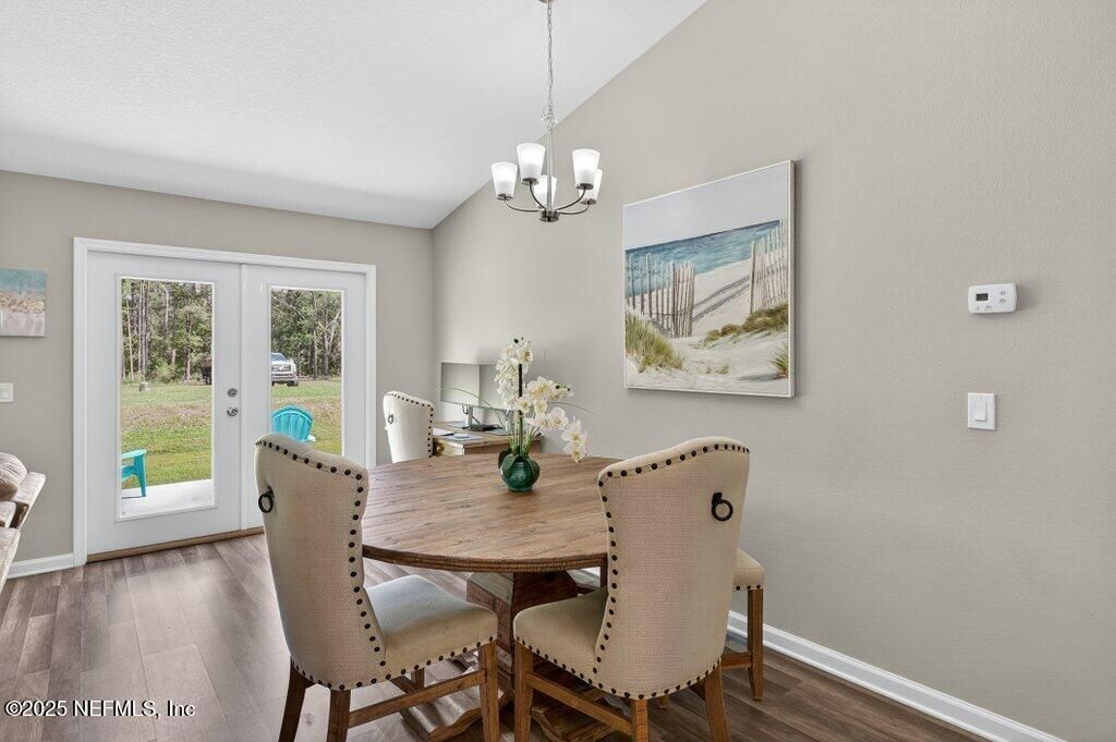 Chandelier, Dining room, Interior, Wood Texture Flooring