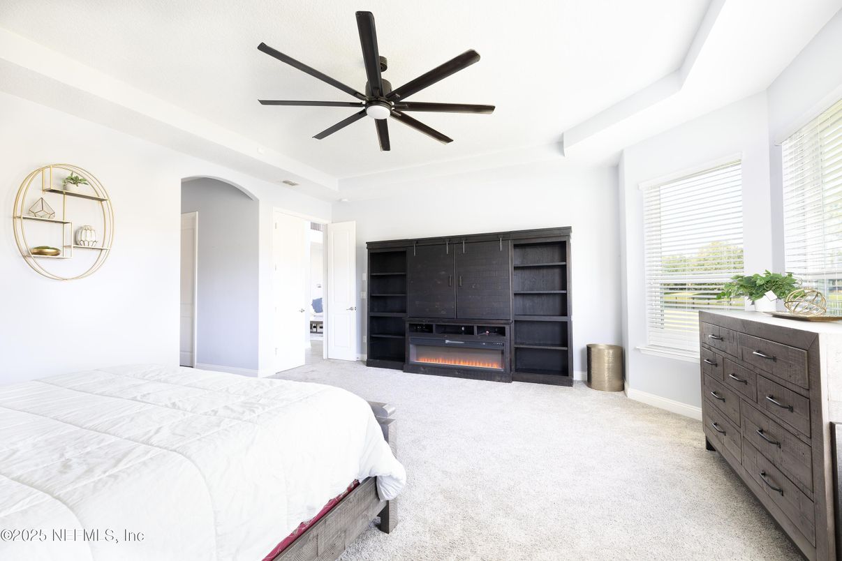Bedroom, Fireplace, Interior
