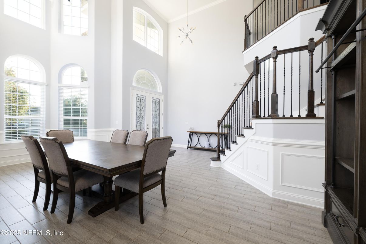 Dining room, Interior, Wood Texture Flooring