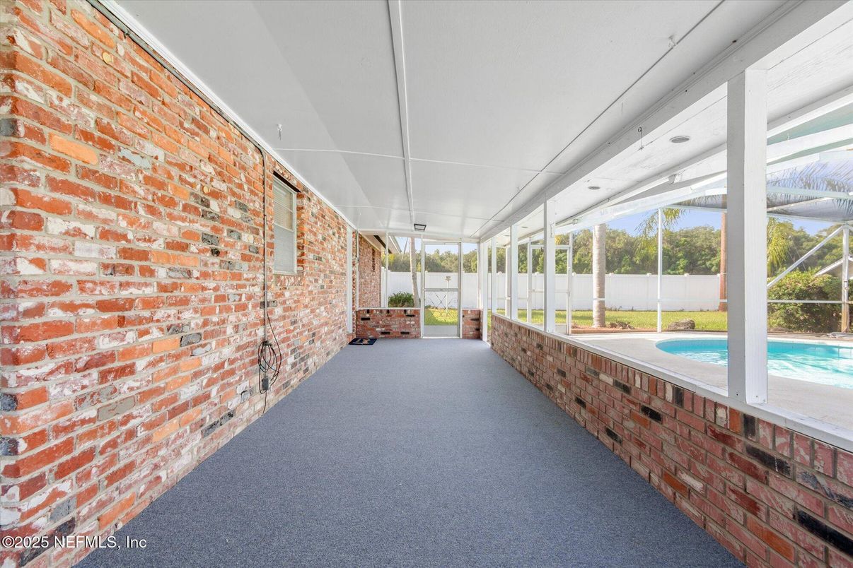 Interior, Pool, Stone Walls, Sun Room