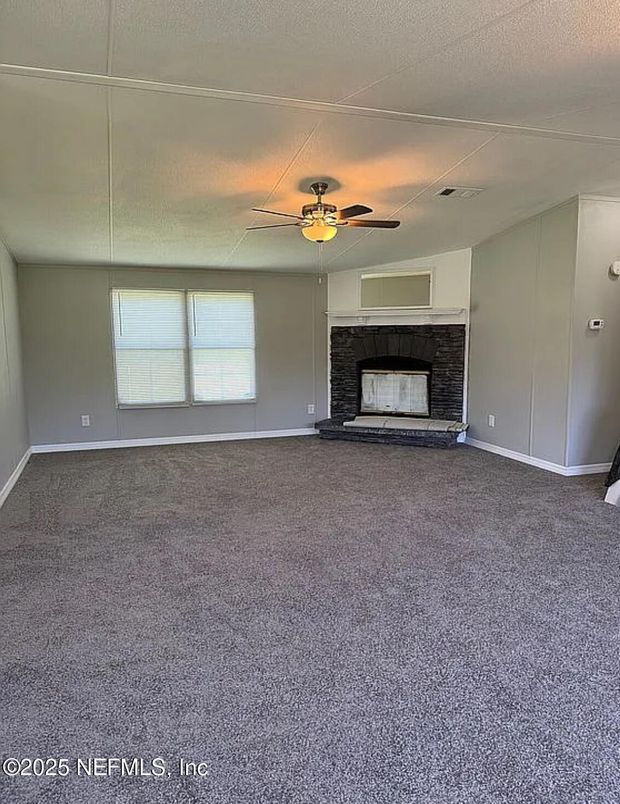 Empty room, Fireplace, Interior
