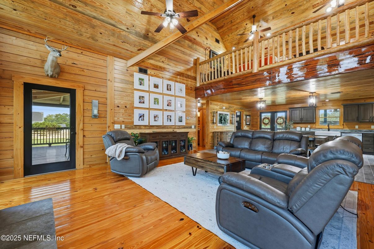 Interior, Kitchen, Living room, Wooden Ceilings, Wood Texture Flooring, Wooden Walls