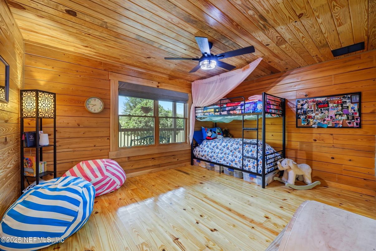 Bedroom, Interior, Wooden Ceilings, Wood Texture Flooring, Wooden Walls