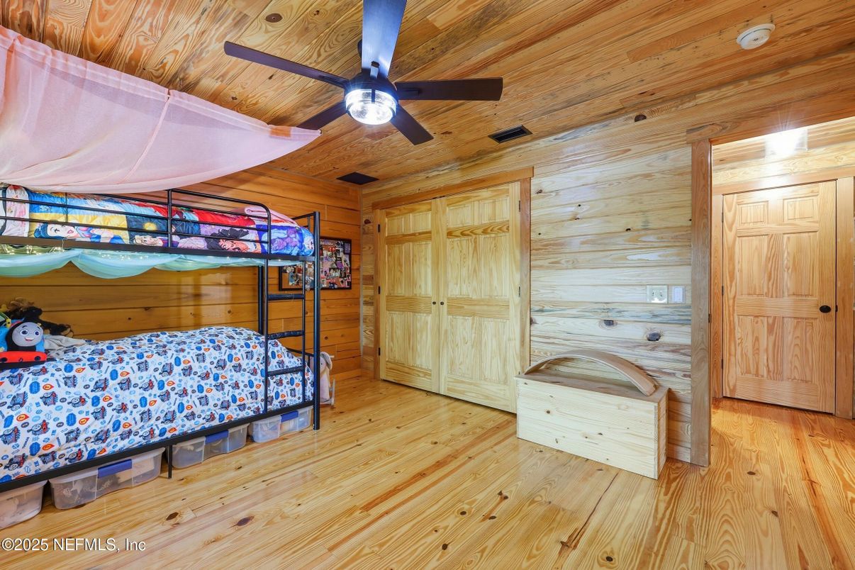 Bedroom, Interior, Wooden Ceilings, Wood Texture Flooring, Wooden Walls